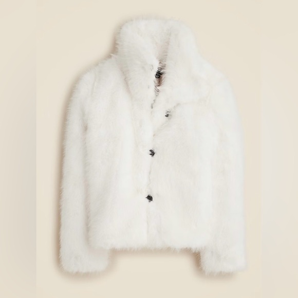 NWOT JCrew Collection faux-fur jacket - Picture 3 of 7